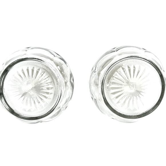 Log Cabin Vintage Glass Syrup Pitchers Flip Top Plastic Lids-Set of 2! - Picture 9 of 9